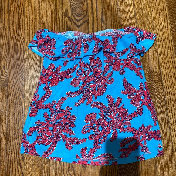 Lilly Pulitzer Coral Ciesta Tube Top - Picture 3 of 4